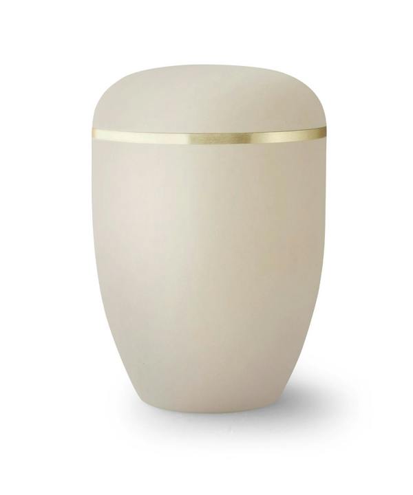 Memorials Direct Arboform Gold Border Urn (Cream) - XL Adult