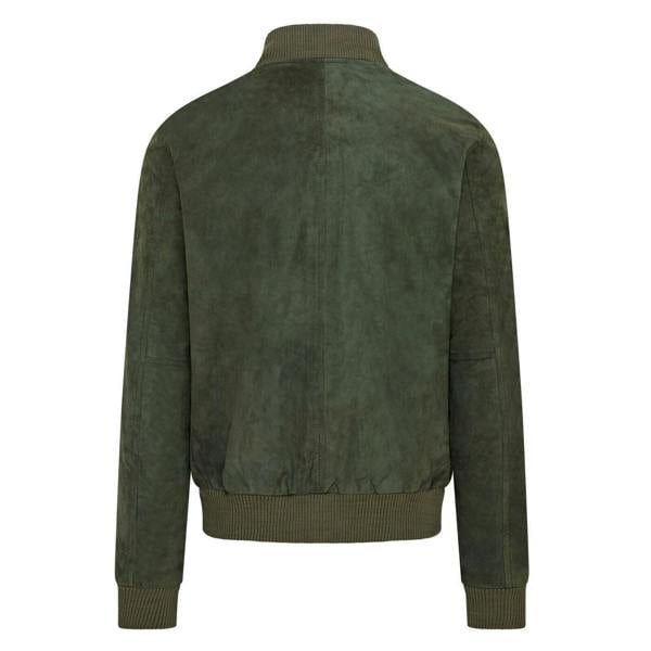 Infinity Leather Mens Soft Goat Suede MA-1 Varsity Bomber Jacket  - Dalian
