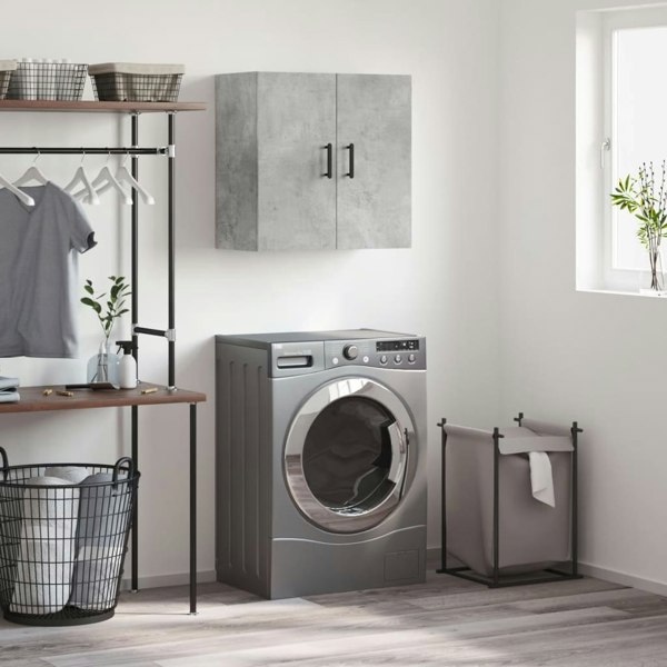 Berkfield Wall Cabinet Concrete Grey 60x31x60 cm Engineered Wood