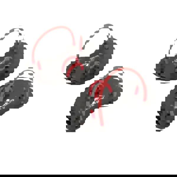 Black and red Aquafeel finger paddles with ergonomic swim fins