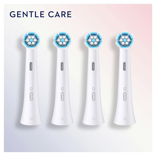 Oral-B iO Gentle Care Toothbrush Heads, Pack of 4 Counts