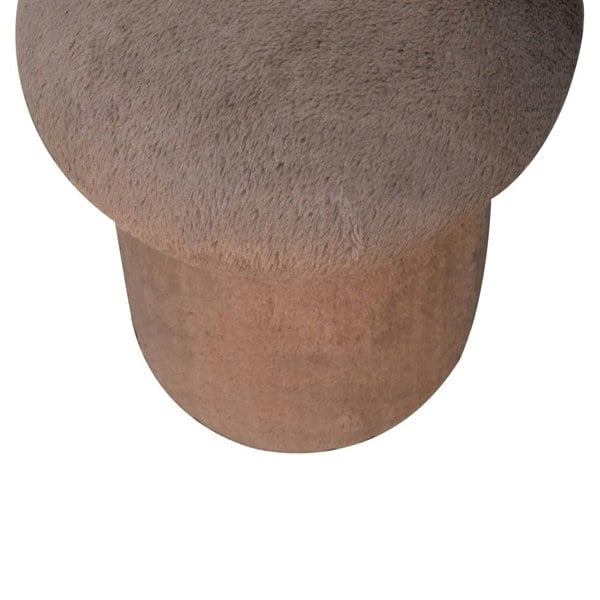 Artisan Furniture Mocha Faux Fur Mushroom Footstool