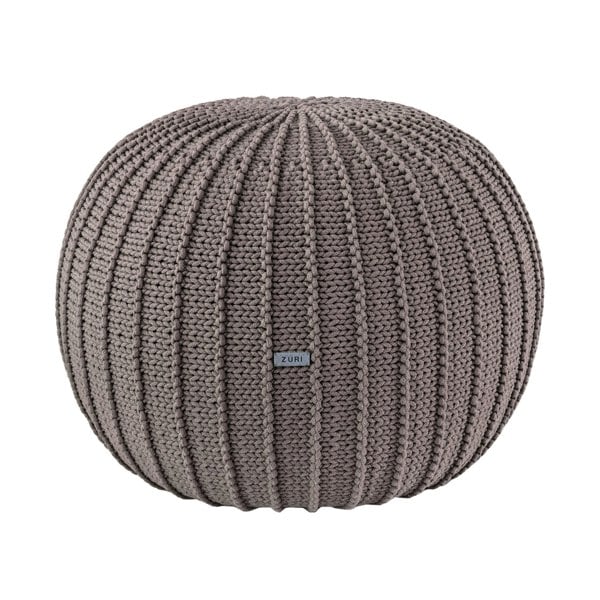 Zuri House Knitted pouffe, Medium | MOCHA