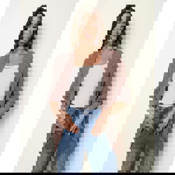 Blue Vanilla Pointelle Knit Cardigan