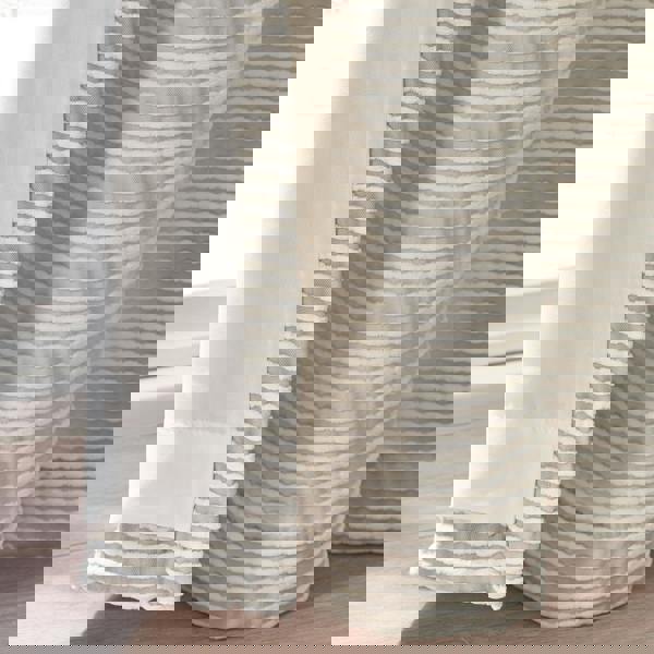 Catherine Lansfield Stab Stitch Lined Eyelet Curtains Natural