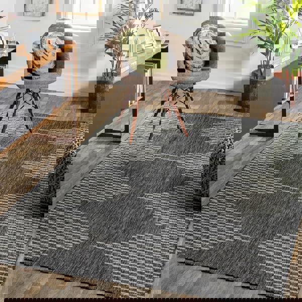 Livabliss Eagean-Global Black Grey Cream Charcoal In- & Outdoor Rug