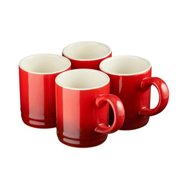 Cooks Professional 4 Piece Espresso Cup Set | Red
