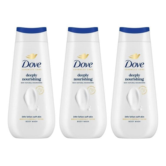 Dove Advanced Care Bodywash Deeply Nourishing 24H RenewingMicromoisture, 3x225ml
