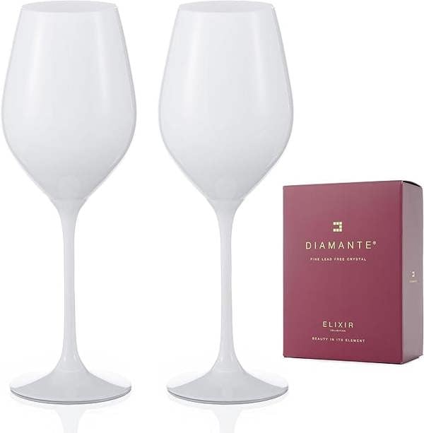 Spirit White Crystal Wine Glasses - Set of 2