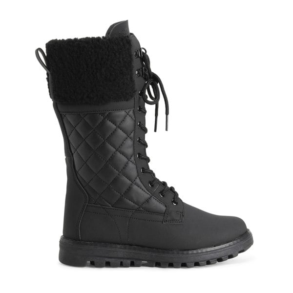 VIVA Women's Faux Fur Thermal Waterproof Outdoor Snow Winter Calf Boots