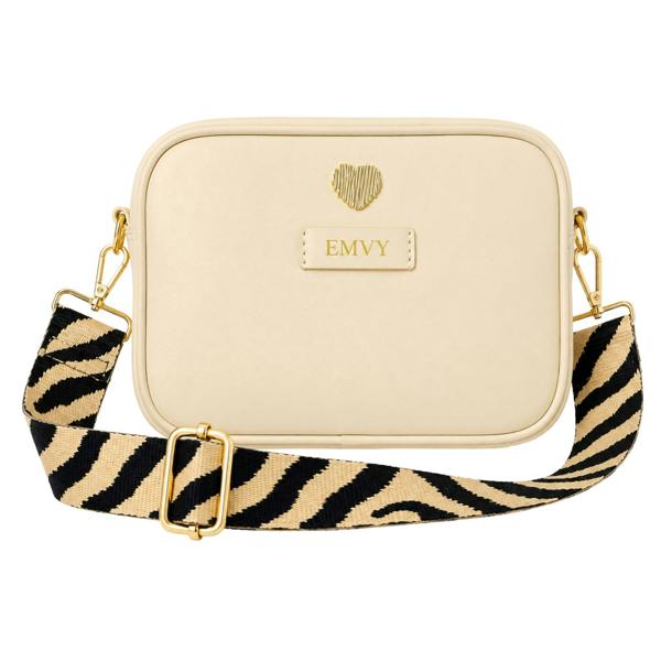 Love EMVY Signature Heart Genuine Leather Mini Crossbody Bag with 2 Adjustable Straps