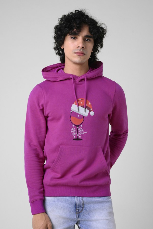 ENORSIA Mens Christmas Graphic Hoodie