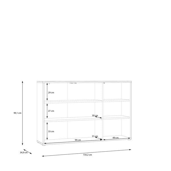 Furniture To Go Alice Springs 3 Door Sideboard with Push-to-Open Doors in Sand