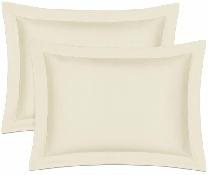 Night Zone 800 Thread Count Egyptian Cotton Pillowcase – Silky Soft Hotel Quality Bed Linen - Cream - Oxford Pillow Case