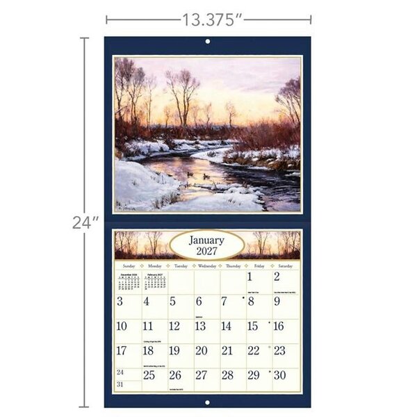Seasons Four Seasons Deluxe Calendar 2027, Deluxe Calendars, Month To View, Natural World, Gift