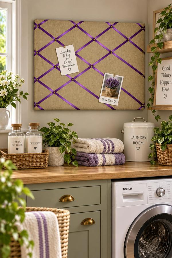 Made in the Mill Notice Board - Hessian