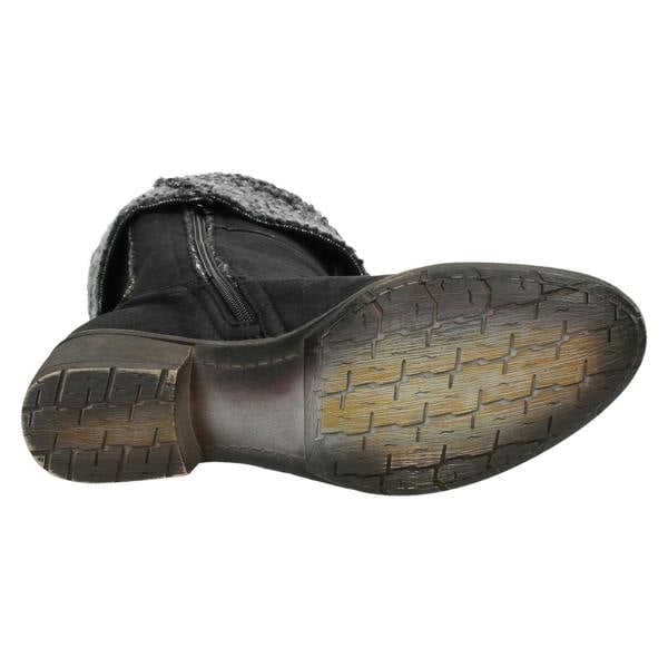 Spot On Ladies Spot On Mid Heel Fleece Lined Boot