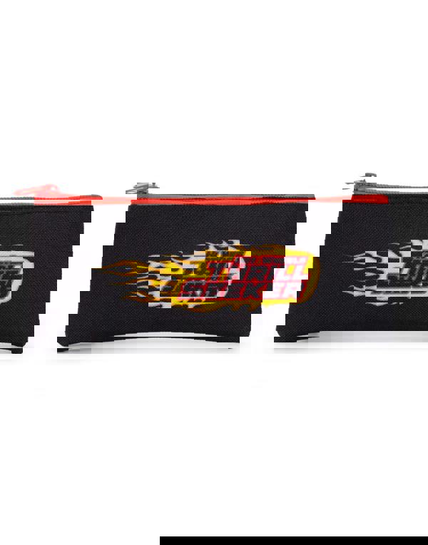 Hot Wheels Unisex Kids Black Checkerboard Flame 4 Piece Backpack Set (One Size)