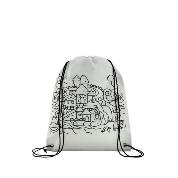 MidOcean Carrydraw Non-Woven Drawstring Bag - White - 