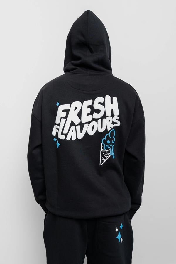 Fresh Couture Fresh Flavours Hoodie - Black/Blue