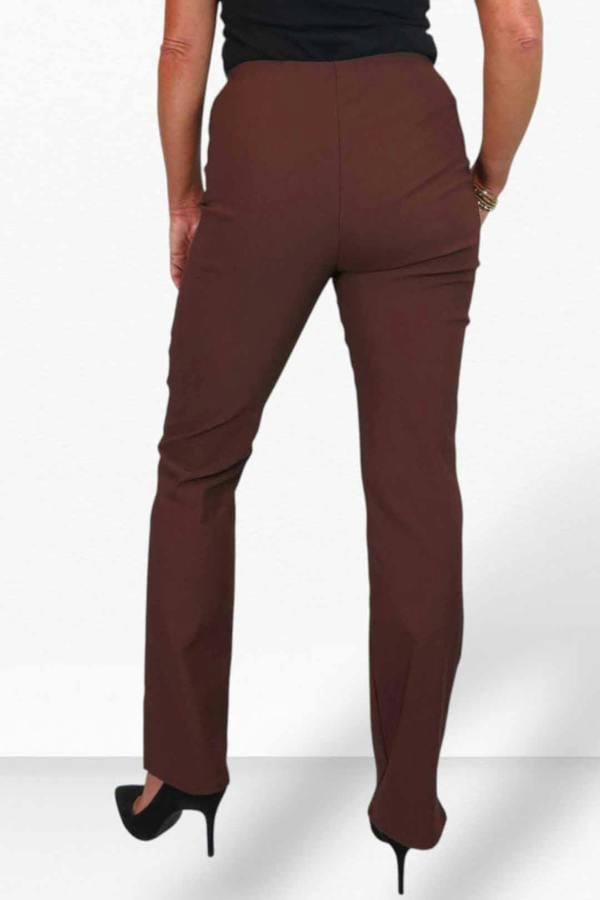 Paulo Due Women's Pull On Stretch Straight Leg Trousers