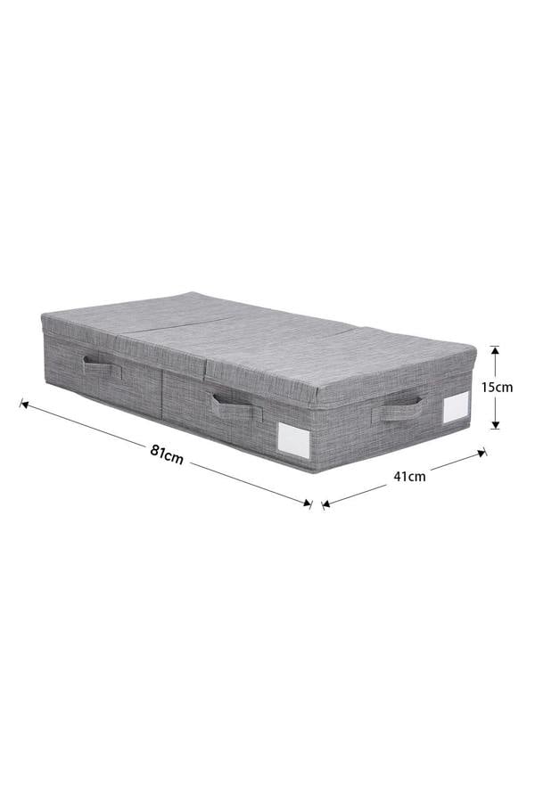 Living and Home Under Bed Fabric Clothes Organizer with Lid