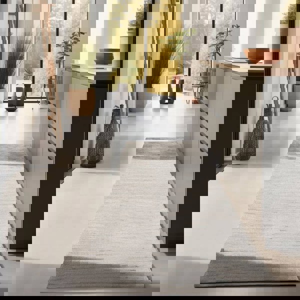 Handloom Jute Rug Dhaka Natural Grey Brown