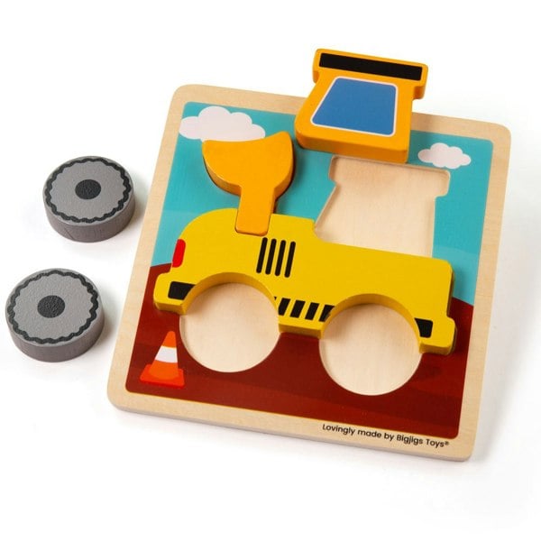 Bigjigs Toys Chunky Lift-Out Puzzle - Digger