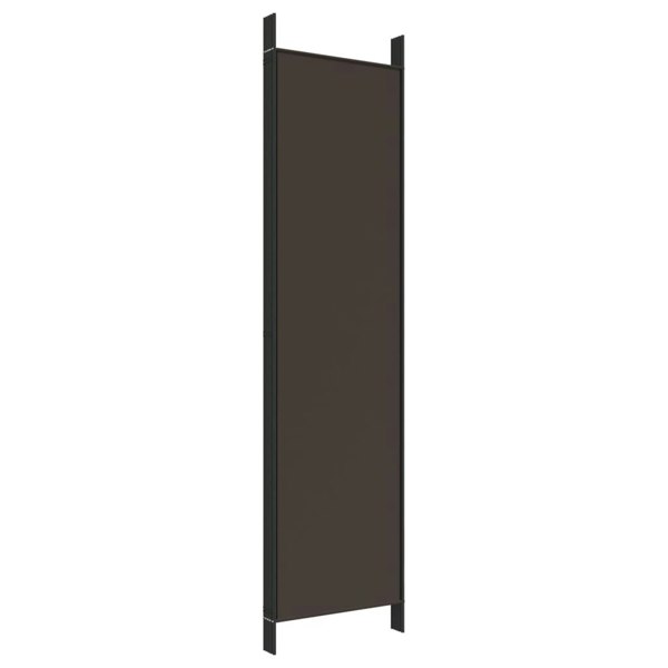 Berkfield 5-Panel Room Divider Brown 250x200 cm Fabric