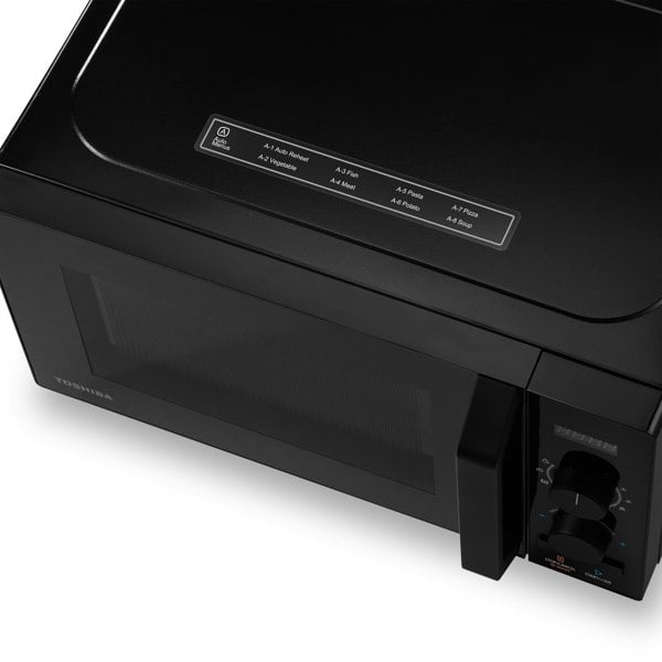 Toshiba MW2-AM20PF(BK) 20 Litre 26cm High, Freestanding Small Standard Microwave Oven - Black