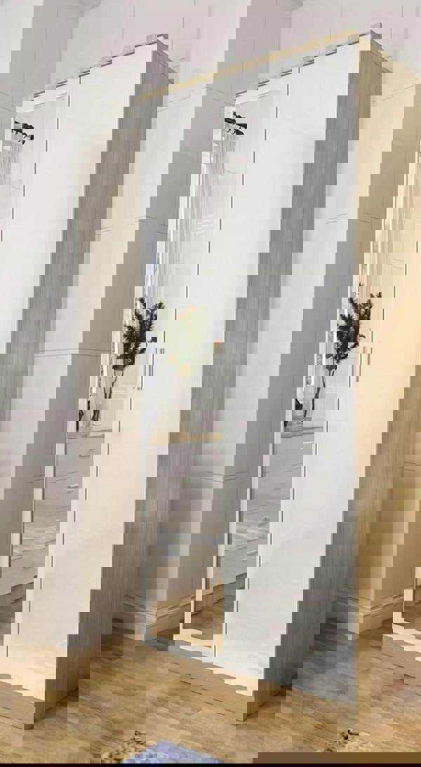 Comfy Living High Gloss Bedroom Furniture 3 Piece Trio Set Wardrobe Chest Bedside