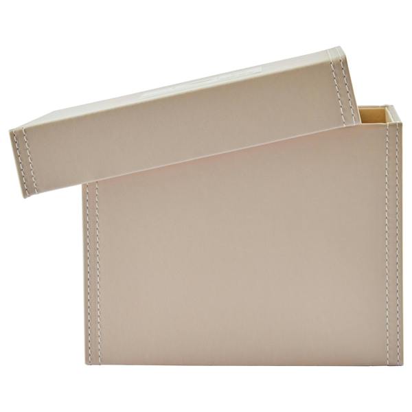 Interiors by Premier Cuir Leather Effect Cream Storage Box