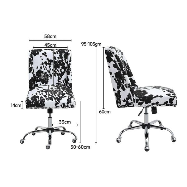 Milk Cow Print Swivel Office Chair Home Office Chairs Living and Home