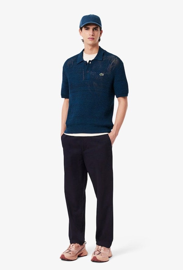 Lacoste Regular Fit Cotton Gabardine Chino Pants - Black
