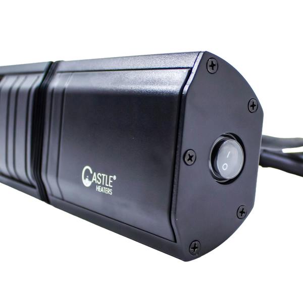 Castle Heaters 2500W Wi-Fi Infrared Patio Heater – Low Glare, Remote Control, IP65 | KMH-25R9