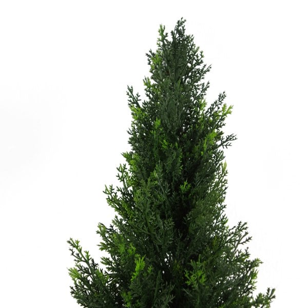 Leaf 120cm (4ft) Artificial Bushy Cedar Cone Cypress Conifer Topiary Tree