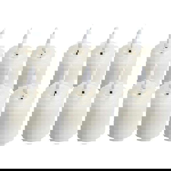 Luxe Collection Natural Glow Led Tealight Candles (Pack Of 6) - Cream - 