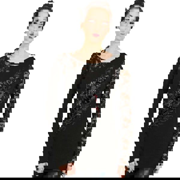 FATAL ATTRACTION - Lace One Shoulder Top Black - Spiral USA