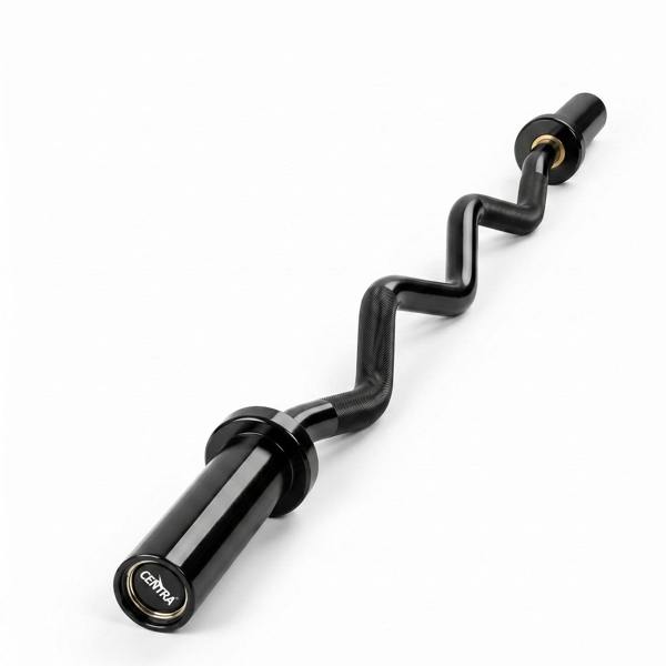 Centra EZ Arm Curl Bar Weight Lifting 4ft Olympic Barbell for 2'' Weight Plates