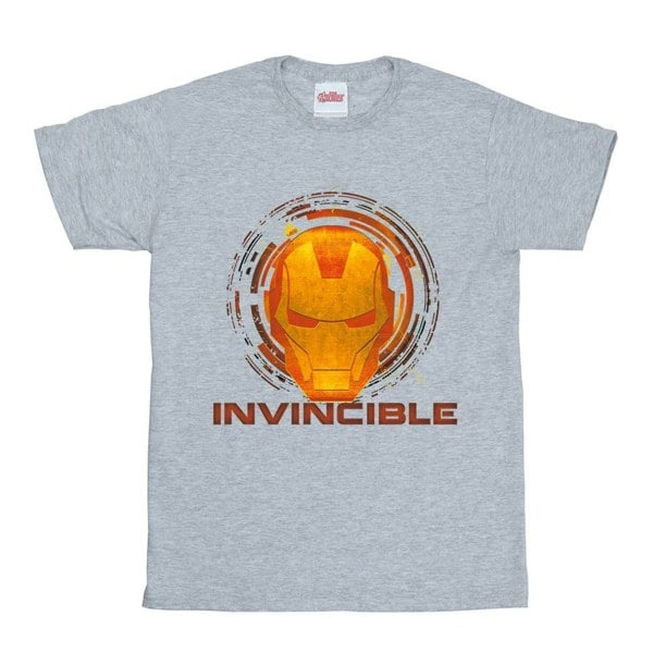 Marvel Boys Iron Man Invincible T-Shirt - Sports Grey