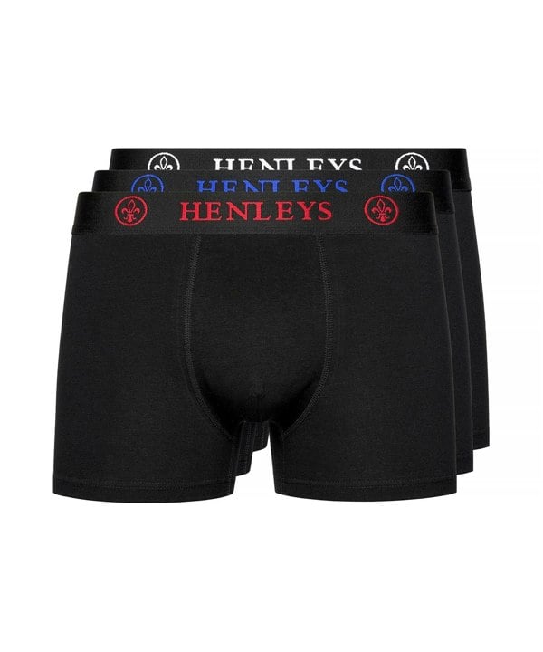 Henleys Trilock Boxers 3pk Black