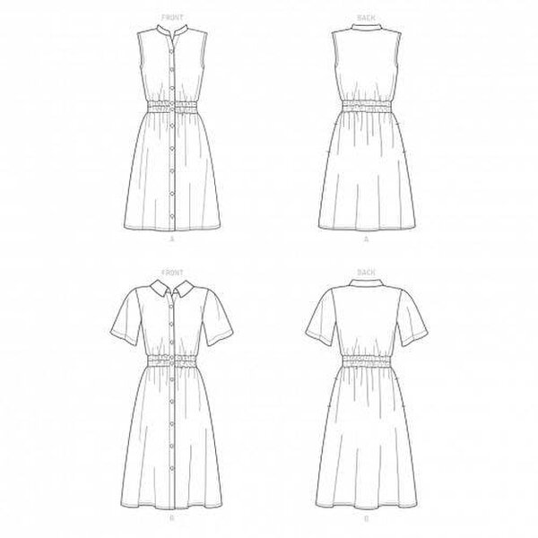 New Look Sewing Pattern 6651, Dresses for Women, A (10-12-14-16-18-20-22) - Intermediate