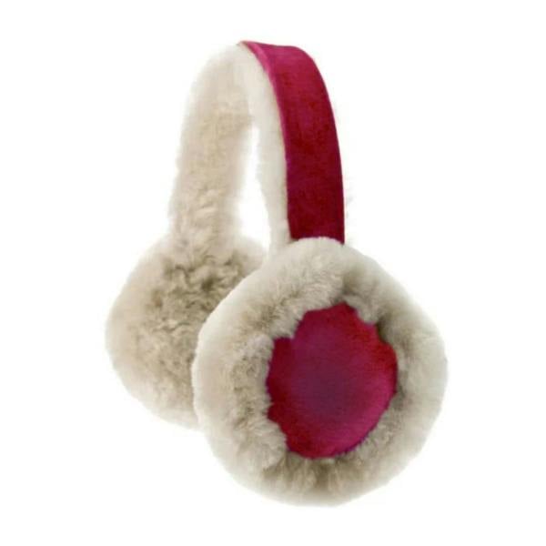 Eastern Counties Leather Womens Luxury Sheepskin Earmuffs - Raspberry