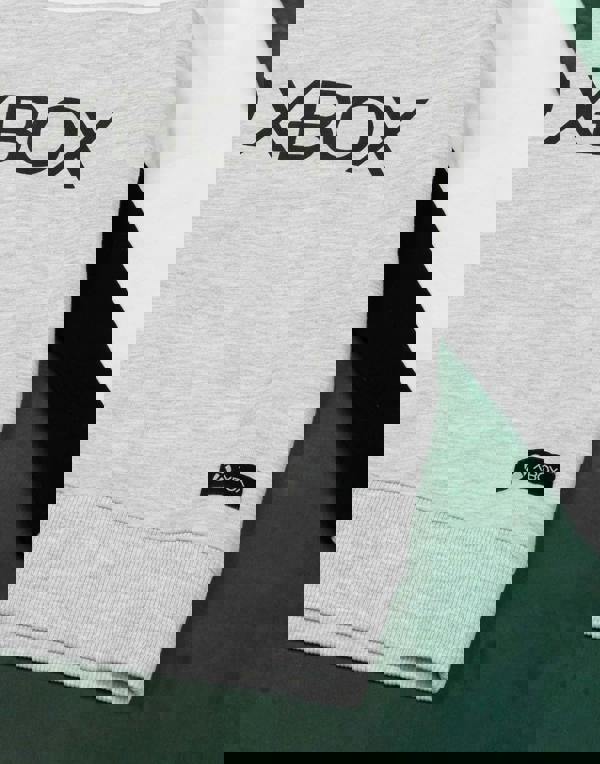 Xbox Boys Grey Logo Print - Cut & Sew Hoodie