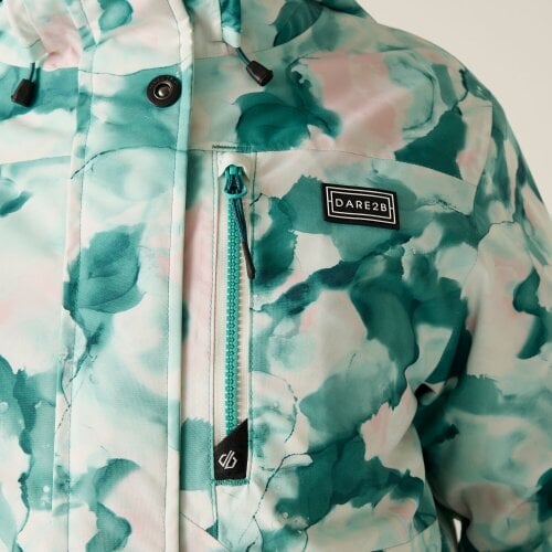 Dare 2B Womens/Ladies Snowline Marble Effect Ski Jacket - Teal