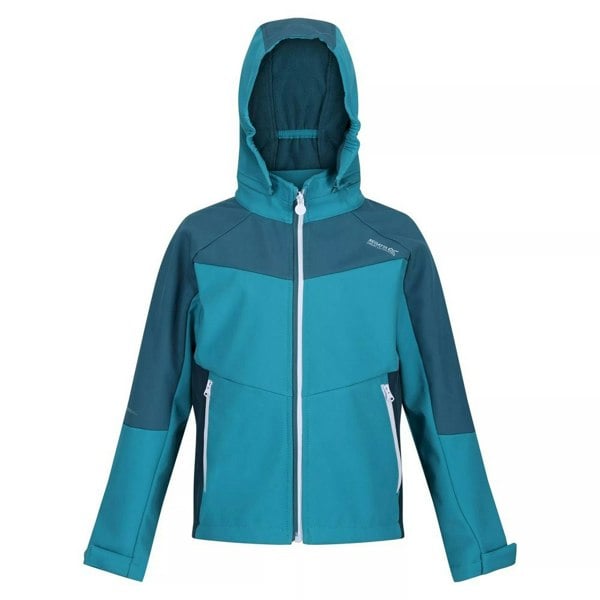 Regatta Childrens/Kids Eastcott II Soft Shell Jacket - Pagoda Blue/Dragonfly