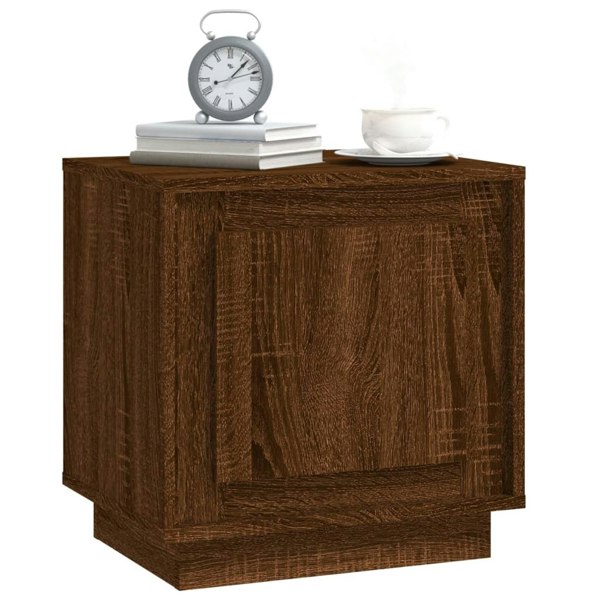 Berkfield Bedside Cabinet Brown Oak 44x35x45 cm Engineered Wood