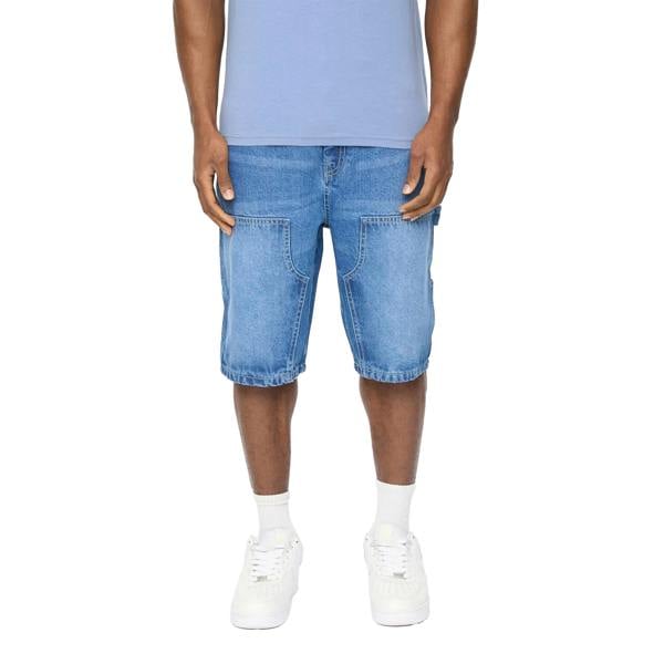 Crosshatch Mens Teleman Denim Shorts - Mid Wash - 