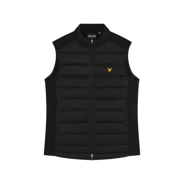 Lyle & Scott Mens Wadded Golf Gilet - Jet Black