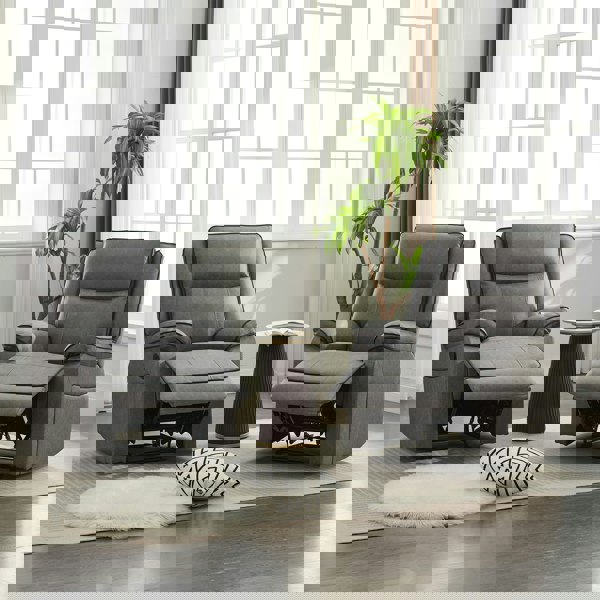 Furniture One Manual Recliners Sofa Set,105–135 Degrees Recliner Padded Sofa with Adjustable Backrest